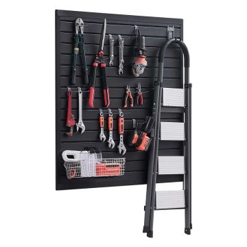 PVC Sheet Metal Modular Garage Wall, 4x4 Feet, Black