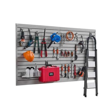 Lattice Wall Trim, 8x4 ft., Gray PVC Garage Wall