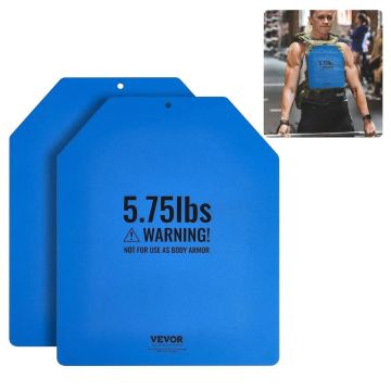 Steel weight plates for vests, 5.75 pounds (pair), ergonomic