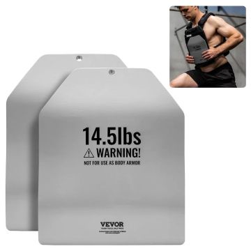 Steel Curved Weight Plates, 14.5 lbs, Pair