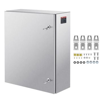 Puszka elektryczna stalowa 60x50x20 cm, stal nierdzewna 304, IP66, ścienna, z zamkiem