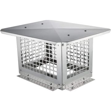 Chimney cap 330x229 mm, 304 stainless steel, silver color