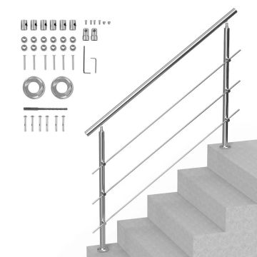 149.9 cm outdoor stair railing, 3 transom porches