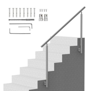 Handrail for outdoor stairs, 149.9 cm, side mounted