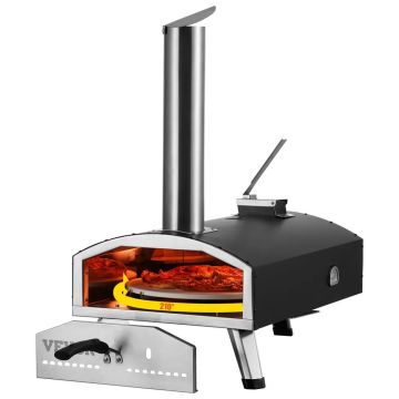 Przenośny, metalowy piec do pizzy o średnicy 30,5 cm, idealny na kemping