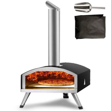 Piec do pizzy na zewnątrz 12 cali ze stali nierdzewnej z kamieniem do pizzy