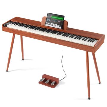 Digital weighted electric piano, 88 keys, bluetooth, USB, MIDI, with stand and headphones