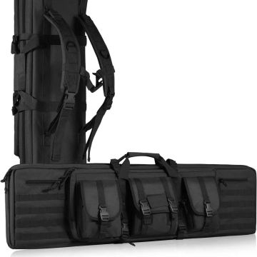 Tactical rifle bag, 42", double, black, soft case