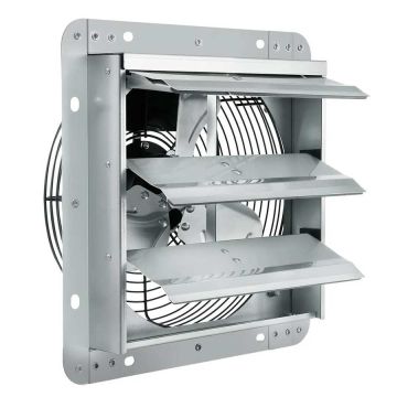 Aluminiowy wentylator wyciągowy ścienny, 254 mm, 1400 obr./min, do wentylacji