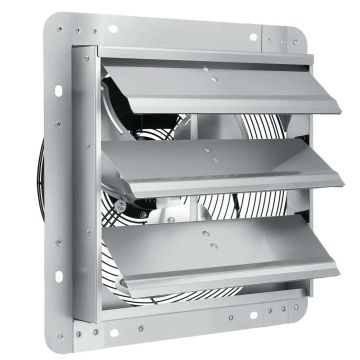 Wentylator ścienny aluminiowy, typu żaluzjowego, 305 mm, 1400 obr./min.