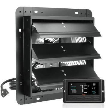 Extractor wall fan, 305 mm, temperature and humidity controller, EC motor, 904 CFM