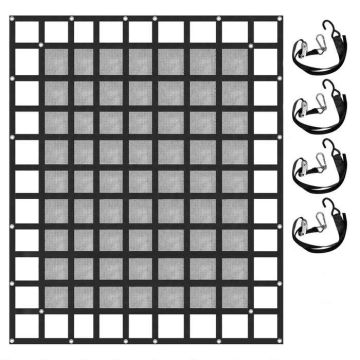 Siatka ładunkowa do nadwozia pickup 96x80 cm z hakami i paskami