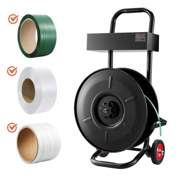 Strapping trolley for pet/pp/polyester straps, 20.3 cm core size
