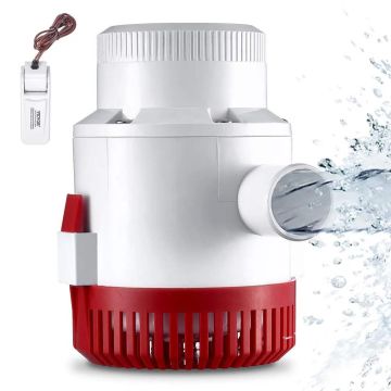 Automatyczna pompa zatapialna Bilge 12 V, 3000 GPH, wyloty 1,6 cala
