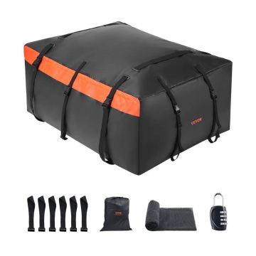 Car roof luggage bag 20 cubic feet, 840D PVC, waterproof, with lock