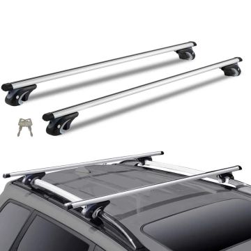 Adjustable universal aluminum roof rack bars, 137 cm, 90.7 kg load capacity, for SUVs, sedans, minibuses