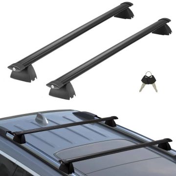 Aluminum roof rack bars for Jeep Grand Cherokee 2011-2021, with locks, 90.72 kg load capacity