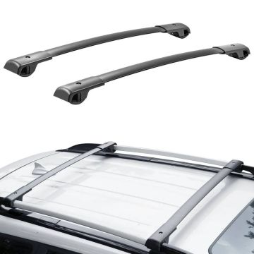 Aluminum roof rack crossbars Subaru Forester 2014–2021, raised rails, 200 kg