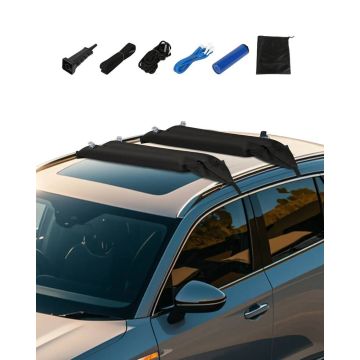 Inflatable Universal Car Roof Rack Bars, 37.6 Inch, 88 Pounds Carrier with Mounting Straps and Hand Pump
