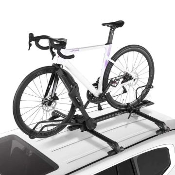 Roof bike carrier for car, 15 kg, black, foldable
