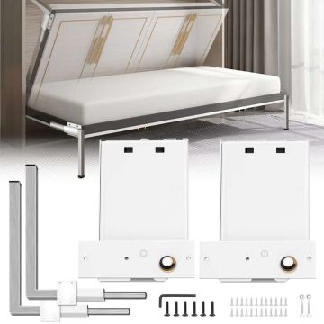 Murphy Wall Spring Mechanism Support Kit, White, for Double Bed (Horizontal)