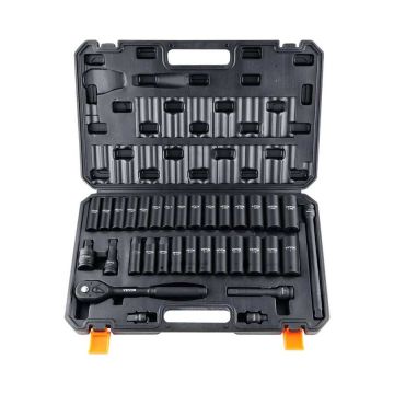33-piece 1/2 inch impact socket set, SAE and metric, cr-v steel