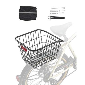 Torba rowerowa tylna, metalowa, z odblaskiem i wodoodporną powłoką