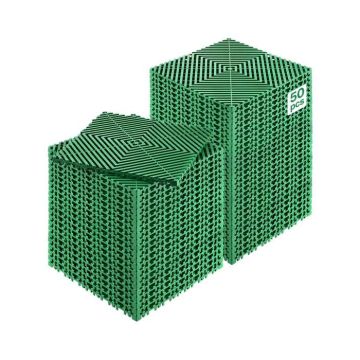 Mata drenażowa PP w kolorze zielonym, 12x12 cali, 50 szt.