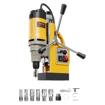 Wiertarka elektryczna magnetyczna, 1400 W, średnica wiercenia 2", żółta