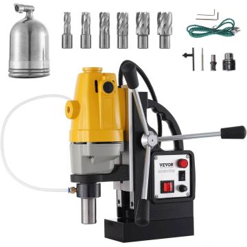 Magnetic drilling machine 1100W with HSS circular cutting bits