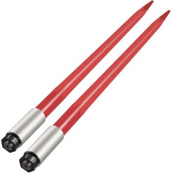 Hay Bale Spear, 39 Inch, Red, Quick Attach, 3000 Pound Capacity
