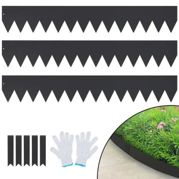 Steel Landscape Edging 40x6 inches, 3-pack