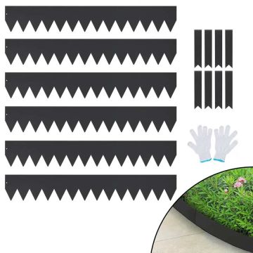 Steel landscape edging 6 pcs., 101.6 x 15.2 cm, foldable