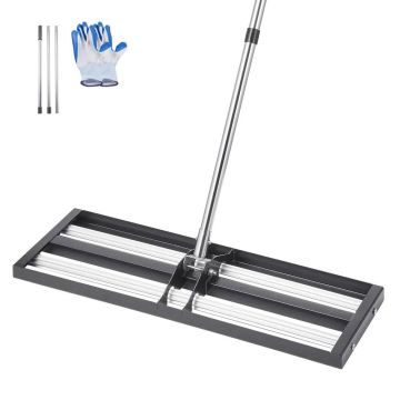 Grabie wyrównujące trawnik z regulowanym uchwytem 83,9 cala, metalowa podstawa 30x10 cali