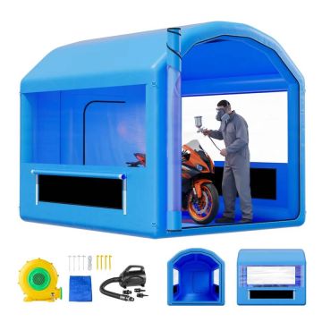 Inflatable paint booth 3x2.5x2.5 m with 550 W blower and air filter