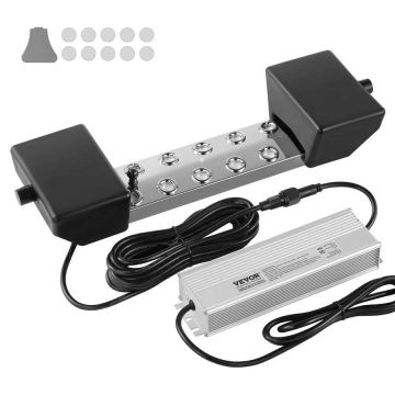 Ultrasonic fog generator 7000 ml/h with 10 heads and IP67 power supply
