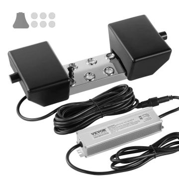 Ultrasonic fog generator with 6 heads, 4500 ml/h, IP67 power supply, for pond and garden