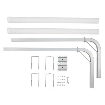 Boat trailer guide, 1219 mm, steel with PVC pipes, 2 pcs.