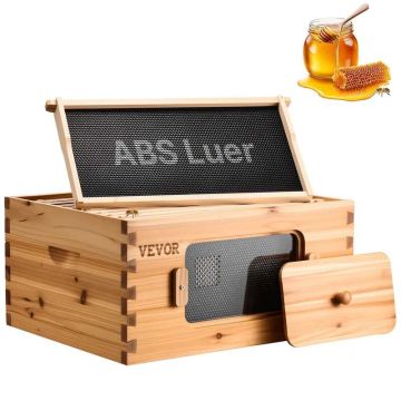Bee hive box set with 10 frames, spruce wood, wax coating
