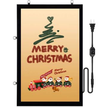 Black aluminum LED poster frame, 27x40", horizontal and vertical