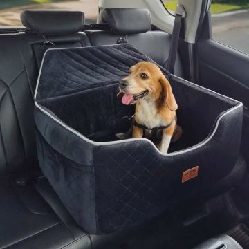 Dog car seat with sponge, black, for medium and large dogs