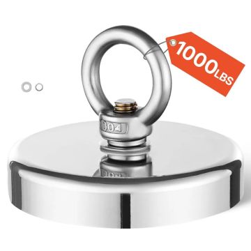 Fishing Neodymium Magnet, 454 kg pull, 69 mm handle