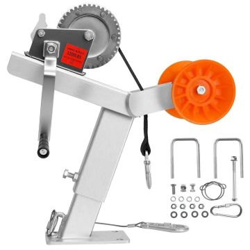 Stojak na wciągarkę przyczepy łodziowej z rolką, 544 kg, pas 51 mm x 7,6 m, śruba U, do języka 50,8-76,2 mm x 76,2-101,6 mm