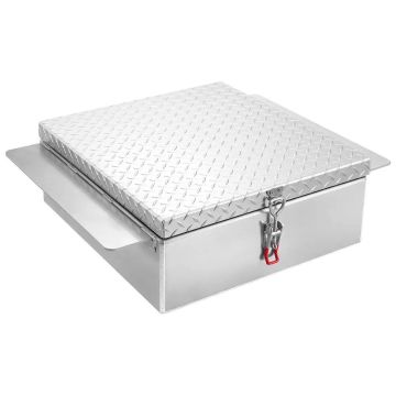 Aluminum tool box for truck body, 770x610x230 mm, silver