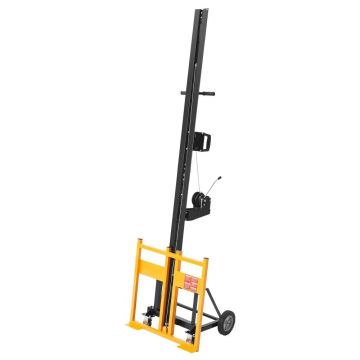 Drywall lift with wheels, yellow, up to 68 kg, 1219x4878 mm