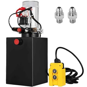 Hydraulic pump, double acting, 12 V, 3200 PSI, steel, for lifting dump trucks