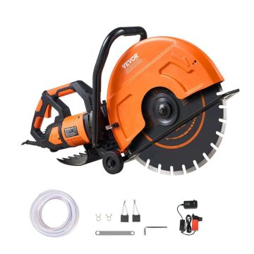 16 inch electric concrete saw with water pump, for wet and dry sawing