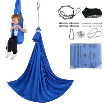 Sensory therapy swing for children and adults, blue, 3.1 yards
