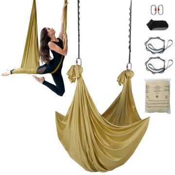 Yoga Hammock with Swing, 4.4 yards, nylon 100 g/m², gold set
