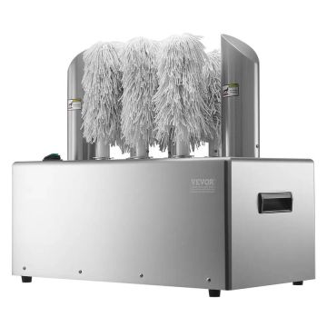 Wine glass polishing machine, 8 brushes, 660 pcs./hr., electric commercial